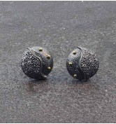 Rhyme & Reason Swirl Ying/Yang Ball Stud Earrings