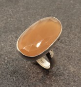 Pamela Huizenga Peach Moonstone Ring