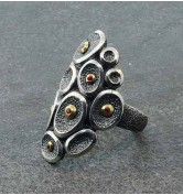 Rhyme & Reason Imprint Oval Cluster Ring