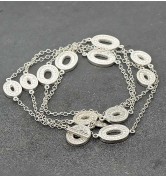 Anna Beck Sterling Open Oval Station Necklace
