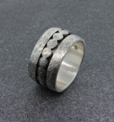 David Tishbi Textured Dots Spinner Ring